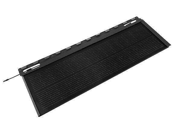 I billedet vises den store PREFA-solcelletagplade i antracit.