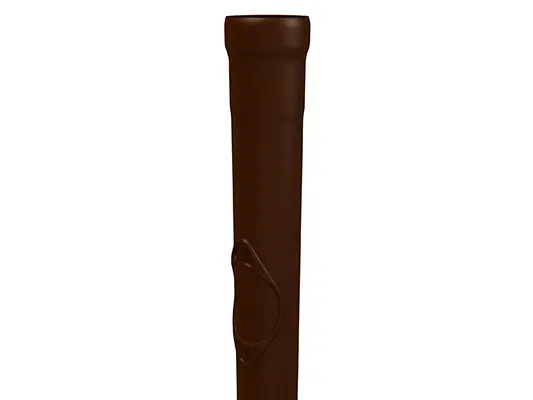 PREFA nedløbsrør med rengøringsåbning, brun, Ø 80, 100, 120 mm, praktisk vedligeholdelsesåbning til nedløbsrør.