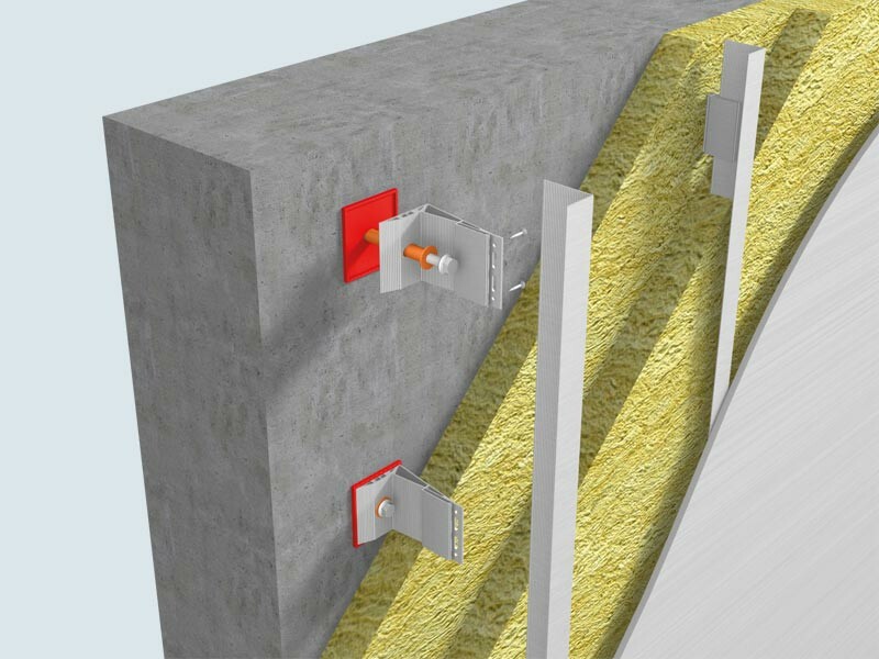 Opbygning af en bagventileret facade med underkonstruktion i metal