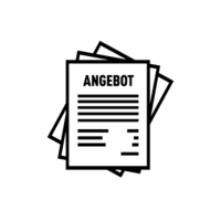 Grafik med papirstak i form af et tilbud