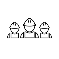 Grafik med tre håndværkere